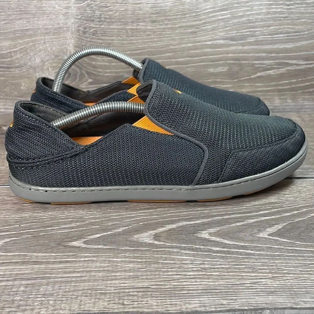 Olukai Nohea Mesh Mens Size 9/EU 42 Dark Shadow Slip On Collapsible Heel Sneaker